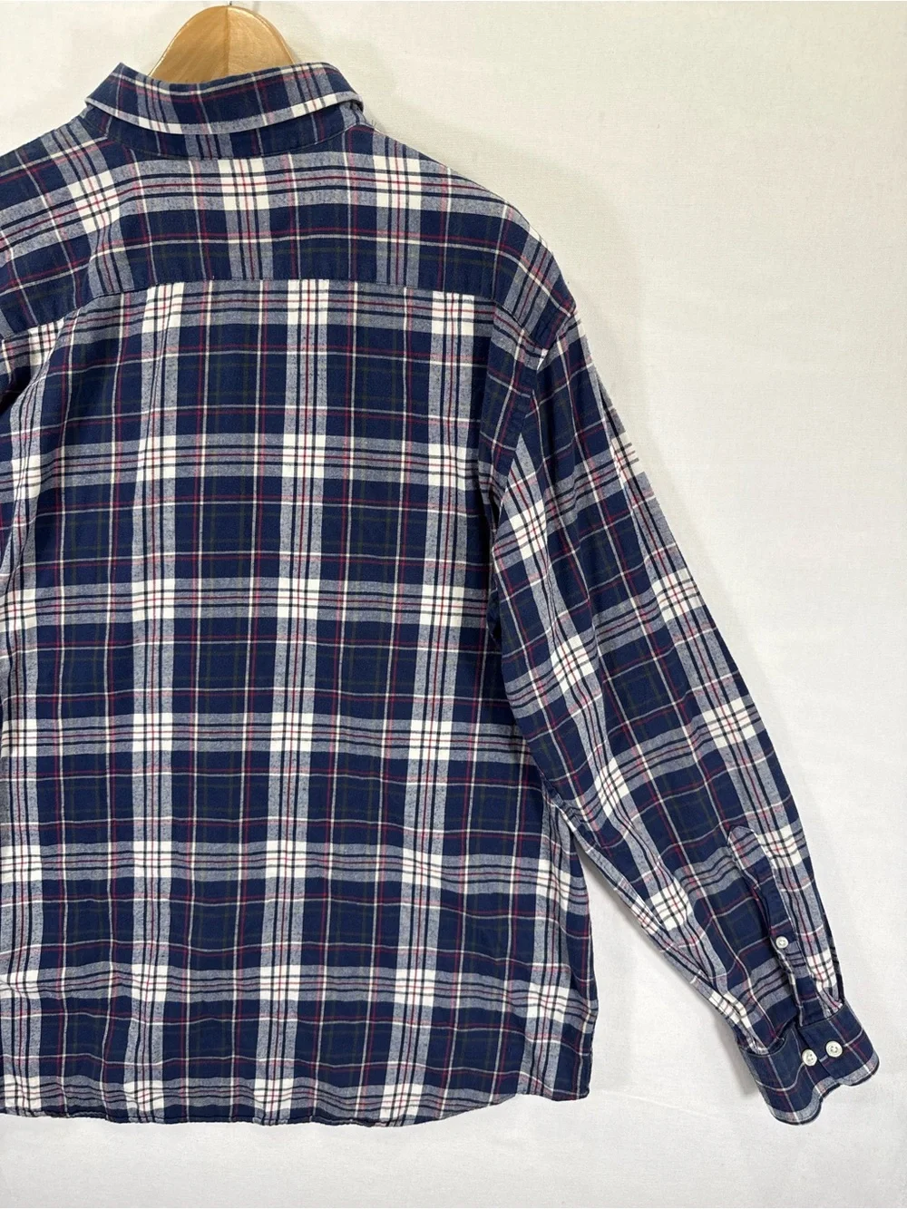 Banana Republic Navy, White & Red Plaid Button-Down Shirt - Men's